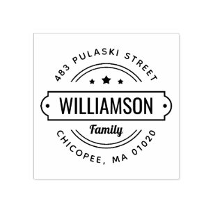 Abzeichen-Rücksendeadresse-Briefmarke Gummistempel