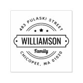 Abzeichen-Rücksendeadresse-Briefmarke Permastempel (Design)