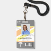 Abzeichen-Scanner-Code des Arztes oder Pflegeperso Ausweis (Vorderseite mit Lanyard)