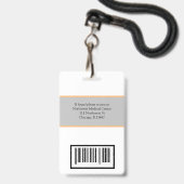 Abzeichen-Scanner-Code des Arztes oder Pflegeperso Ausweis (Rückseite mit Lanyard)