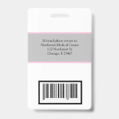 Abzeichen-Scanner-Code des Arztes oder Pflegeperso Ausweis (Rückseite)