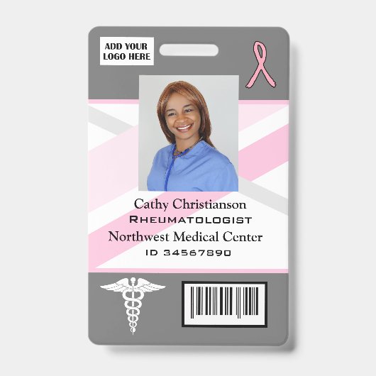 Abzeichen-Scanner-Code des Arztes oder Pflegeperso Ausweis (Vorderseite)