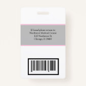 Abzeichen-Scanner-Code des Arztes oder Pflegeperso Ausweis (Rückseite)