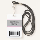 Abzeichen-Scanner-Code des Arztes oder Pflegeperso Ausweis (Rückseite mit Schlüsselband)