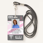 Abzeichen-Scanner-Code des Arztes oder Pflegeperso Ausweis (Vorderseite mit Schlüsselband)