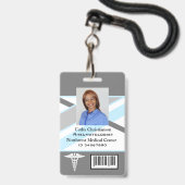 Abzeichen-Scanner-Code des Arztes oder Pflegeperso Ausweis (Vorderseite mit Lanyard)