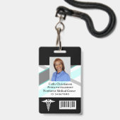 Abzeichen-Scanner-Code des Arztes oder Pflegeperso Ausweis (Vorderseite mit Lanyard)