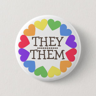 ABZEICHEN-Schaltfläche "PRIDE PRONOUN" Button