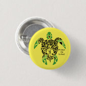 Abzeichen Schützen Sie die Schildkröten! Cagou Sty Button (Vorne & Hinten)