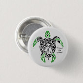 Abzeichen Schützen Sie die Schildkröten! Cagou Sty Button (Vorne & Hinten)