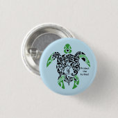 Abzeichen Schützen Sie die Schildkröten! Cagou Sty Button (Vorne & Hinten)