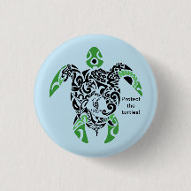 Abzeichen Schützen Sie die Schildkröten! Cagou Sty