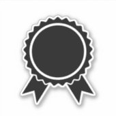 Abzeichen schwarz, kundenspezifisch geschnitten Vi Aufkleber (Vorderseite)