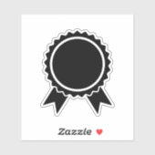 Abzeichen schwarz, kundenspezifisch geschnitten Vi Aufkleber (Blatt)