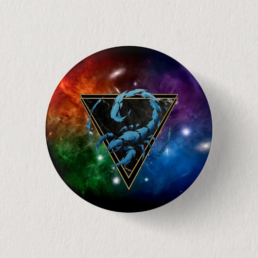 Abzeichen Skorpion Tierkreiszeichen Geschenk Astro Button (Vorderseite)