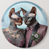 Abzeichen Sphynx Cat Valentine Jahrestag Button (Vorderseite)