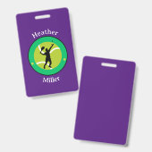 Abzeichen - Tennisspieler - Personalisiert - Name  Ausweis (Vorder- & Rückseite)