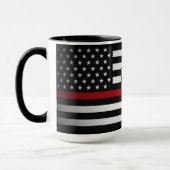 Abzeichen # Thin Red Line Flag Tasse (Links)