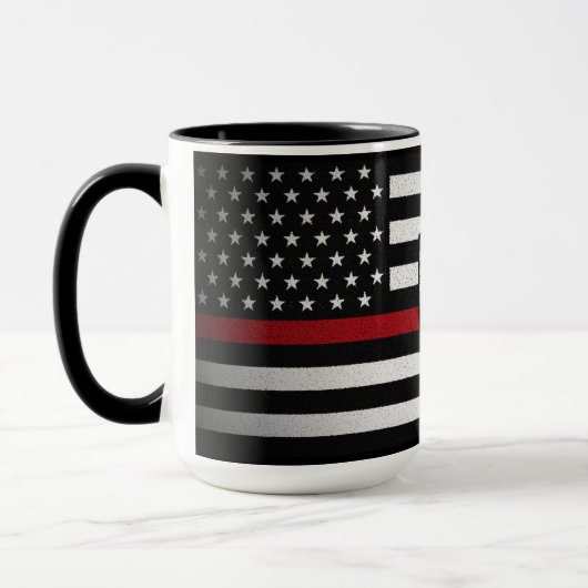 Abzeichen # Thin Red Line Flag Tasse (Links)