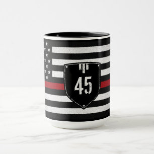 Abzeichen # Thin Red Line Flag Tasse