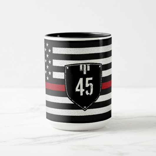 Abzeichen # Thin Red Line Flag Tasse (Zentrum)