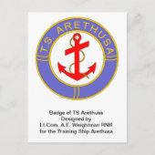 Abzeichen TS Arethusa Postkarte (Vorderseite)