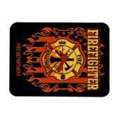 Abzeichen und Flagge der Feuerwehr Magnet (Horizontal)