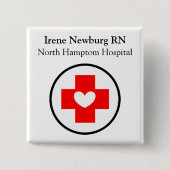 Abzeichen und Logo oder Symbol der Krankenschweste Button (Vorderseite)