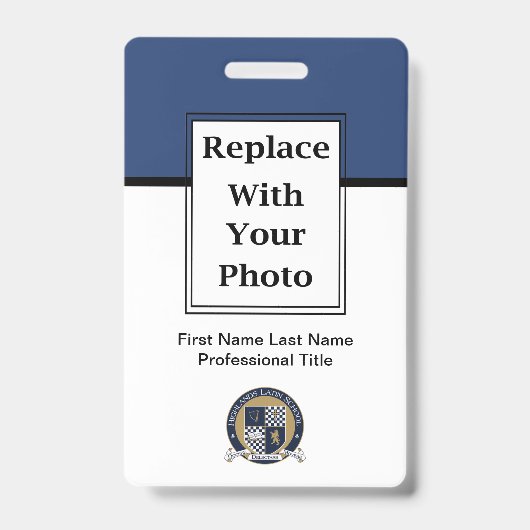 Abzeichen und Strichcode für Logos von Mitarbeiter Ausweis (Vorderseite)