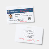 Abzeichen Unternehmen|Pro|Sicherheit|Firma|Benutze Ausweis (Vorder- & Rückseite)