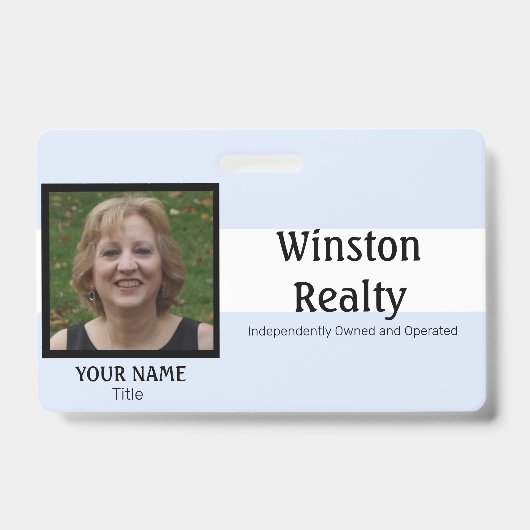 Abzeichen-VORLAGE mit Foto-ID Ausweis (Vorderseite)