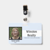 Abzeichen-VORLAGE mit Foto-ID Ausweis (Vorderseite mit Clip)