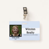 Abzeichen-VORLAGE mit Foto-ID Ausweis (Vorderseite mit Klammer)