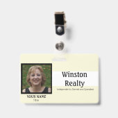 Abzeichen-VORLAGE mit Foto-ID Ausweis (Vorderseite mit Clip)