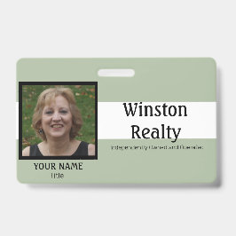 Abzeichen-VORLAGE mit Foto-ID Ausweis