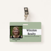 Abzeichen-VORLAGE mit Foto-ID Ausweis (Vorderseite mit Klammer)