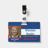 Abzeichen-VORLAGE mit Foto-ID RWB Ausweis (Vorderseite mit Clip)