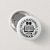 Abzeichen zum Internationalen Gamebook Day Button (Vorne & Hinten)