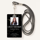Abzeichen zum Marbeln von benutzerdefinierten Crew Ausweis (Vorderseite mit Schlüsselband)