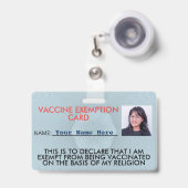 Abzeichen zur Ausweis-ID des Religionsvirus-Impfst Ausweis (Front with Retractable)