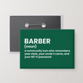 Abzeichen zur Barberdefinition Button (Vorderseite/Rückseite)