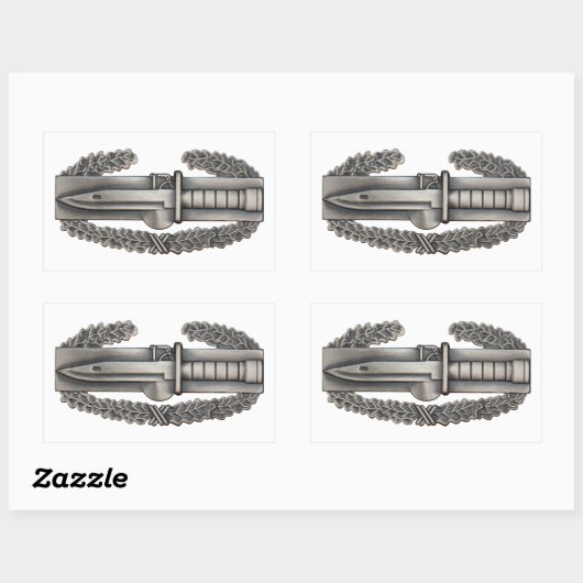 Abzeichen zur Bekämpfung Rechteckiger Aufkleber (Blatt)