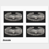 Abzeichen zur Bekämpfung Rechteckiger Aufkleber (Blatt)