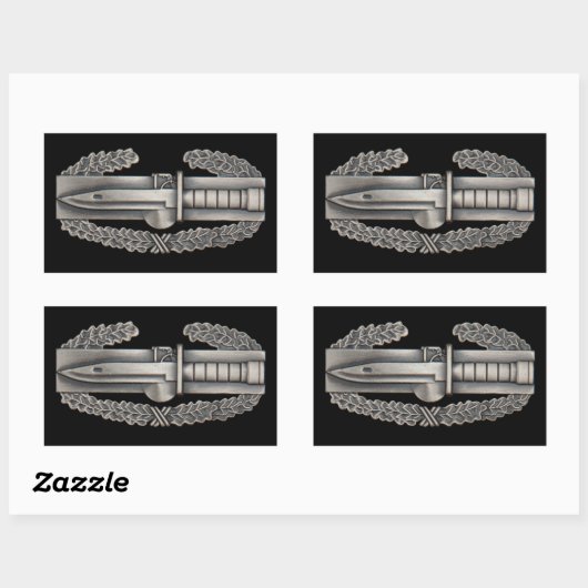 Abzeichen zur Bekämpfung Rechteckiger Aufkleber (Blatt)