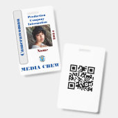 Abzeichen zur Crew von Medien Ausweis (Vorder- & Rückseite)