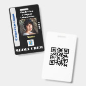 Abzeichen zur Crew von Medien Ausweis (Vorder- & Rückseite)
