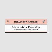 Abzeichen zur Identifikation von Schülerinnen und Namensschild (Vorderseite)