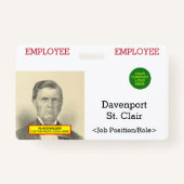 Abzeichen zur Identifizierung des Bediensteten Ausweis (Vorderseite)