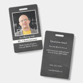 Abzeichen zur Identifizierung von Schullehrern Ausweis (Vorder- & Rückseite)