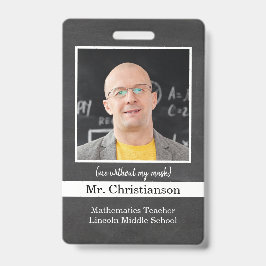 Abzeichen zur Identifizierung von Schullehrern Ausweis